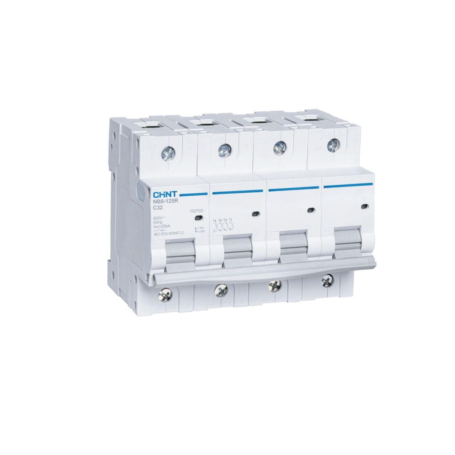 Выключатель автоматический NB8-125R 3P+N 20A 25кА характеристика D R