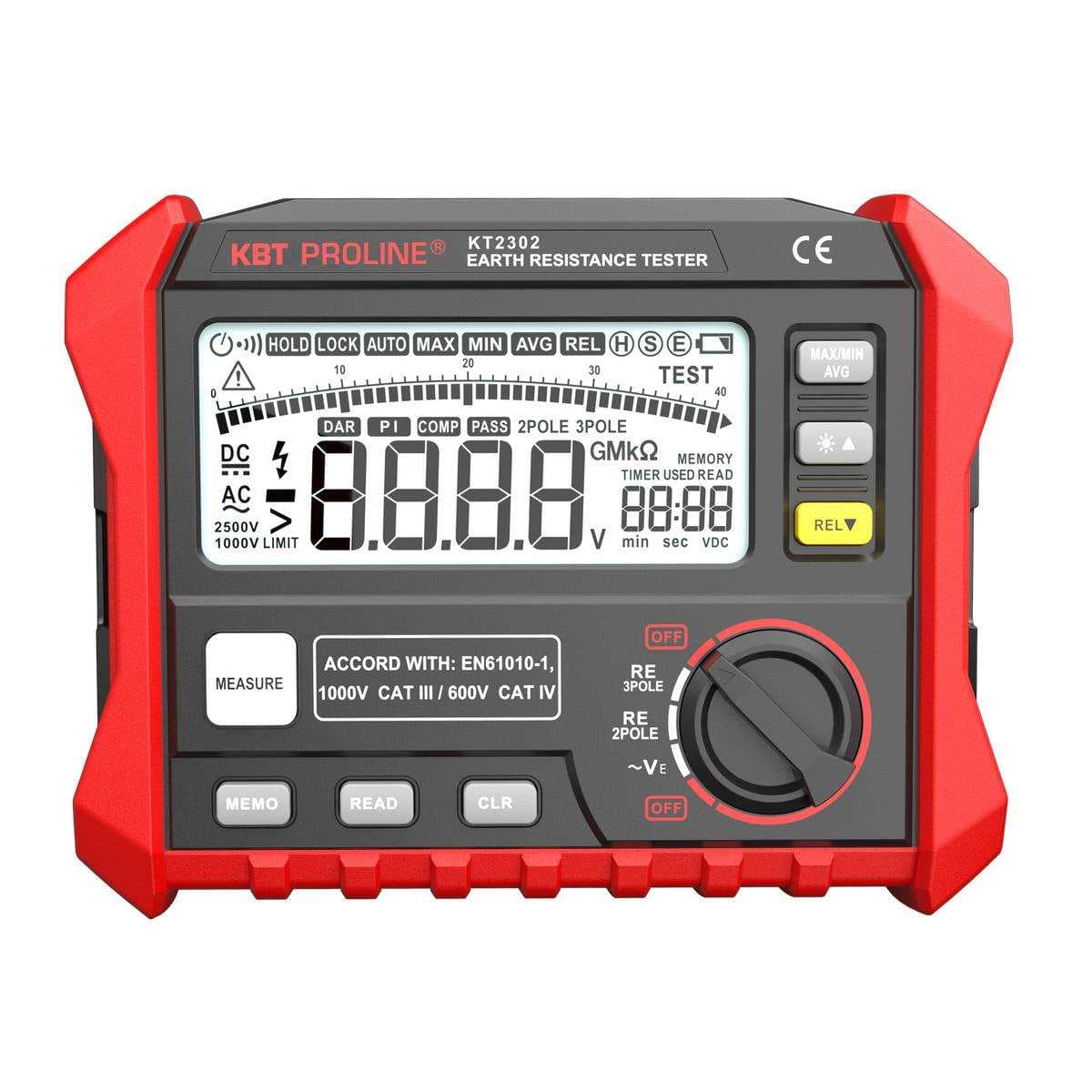 Измеритель сопротивления заземления цифровой KT 2302 серия PROLINE