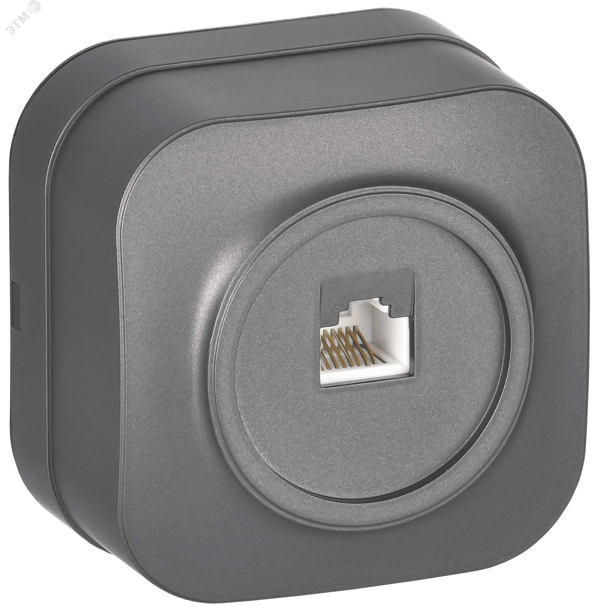 GLORY Розетка для открытой установки компьютерная RJ45 кат.5E РК10-ХСм сталь матовый IEK
