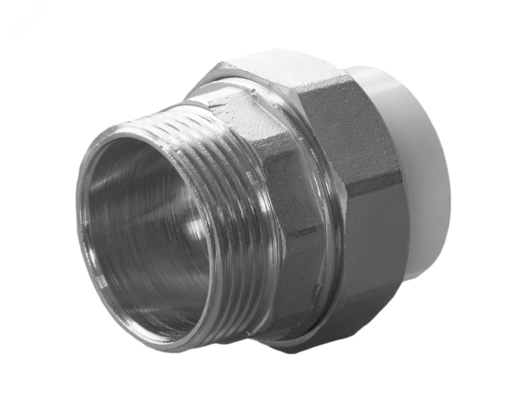 Муфта разъемная 32x1 1/4' НР полипропиленовая PPR американка, белая