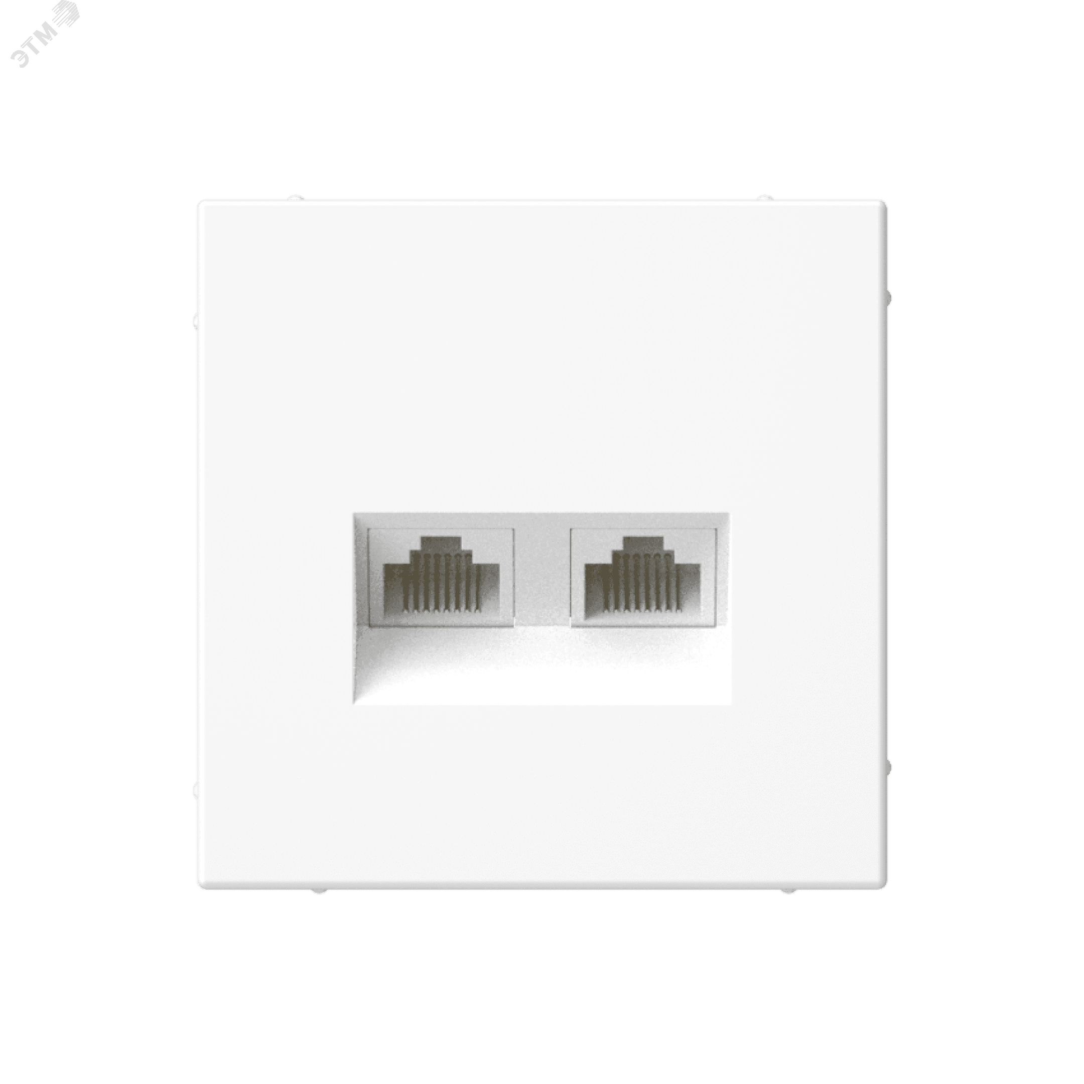 ARTGALLERY РОЗЕТКА двойная компьютерная RJ45+RJ45, кат. 5е, механизм, БЕЛЫЙ