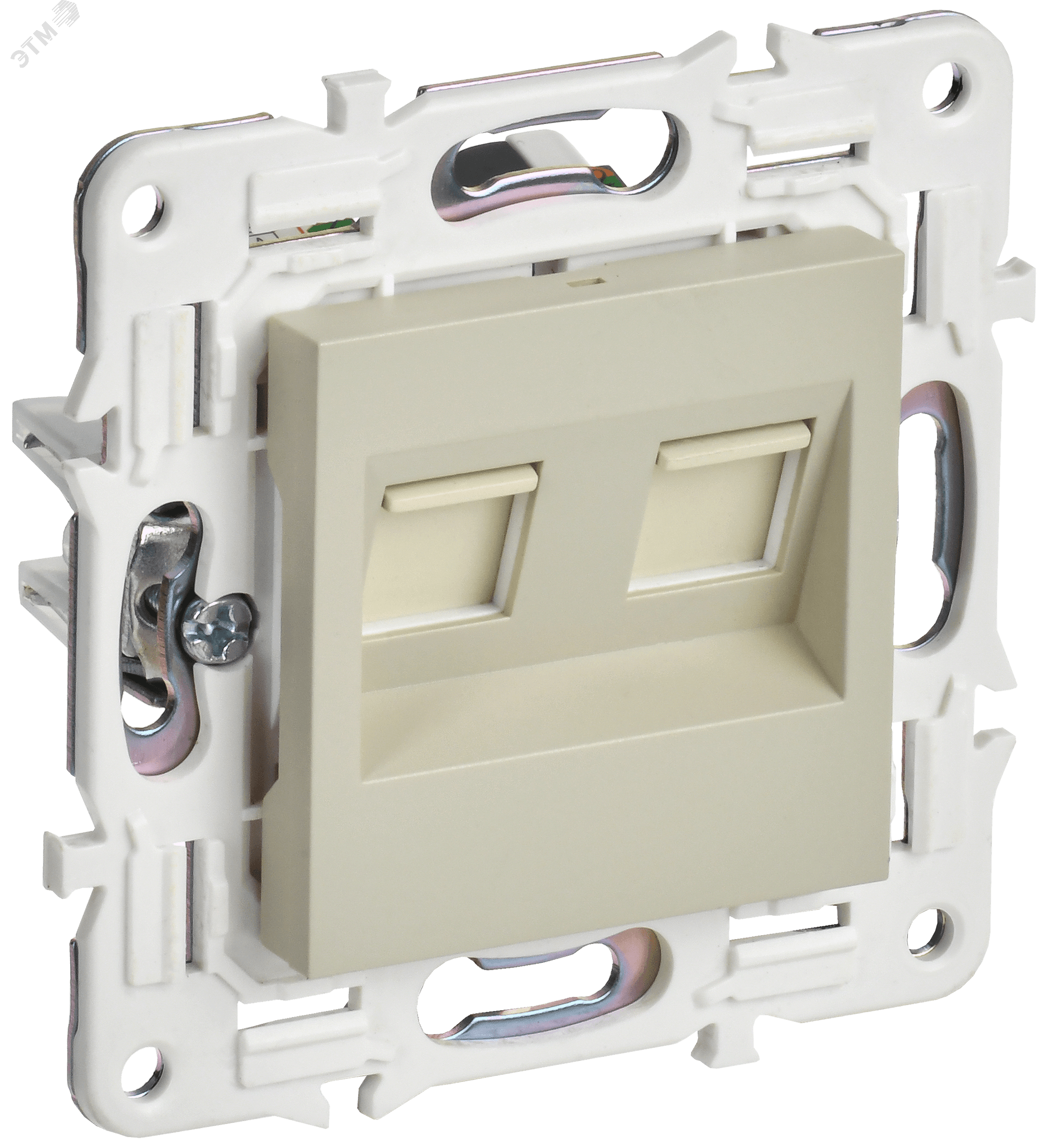 SKANDY Розетка компьютерная двойная RJ45 кат.5E SK-K03B бежевый IEK
