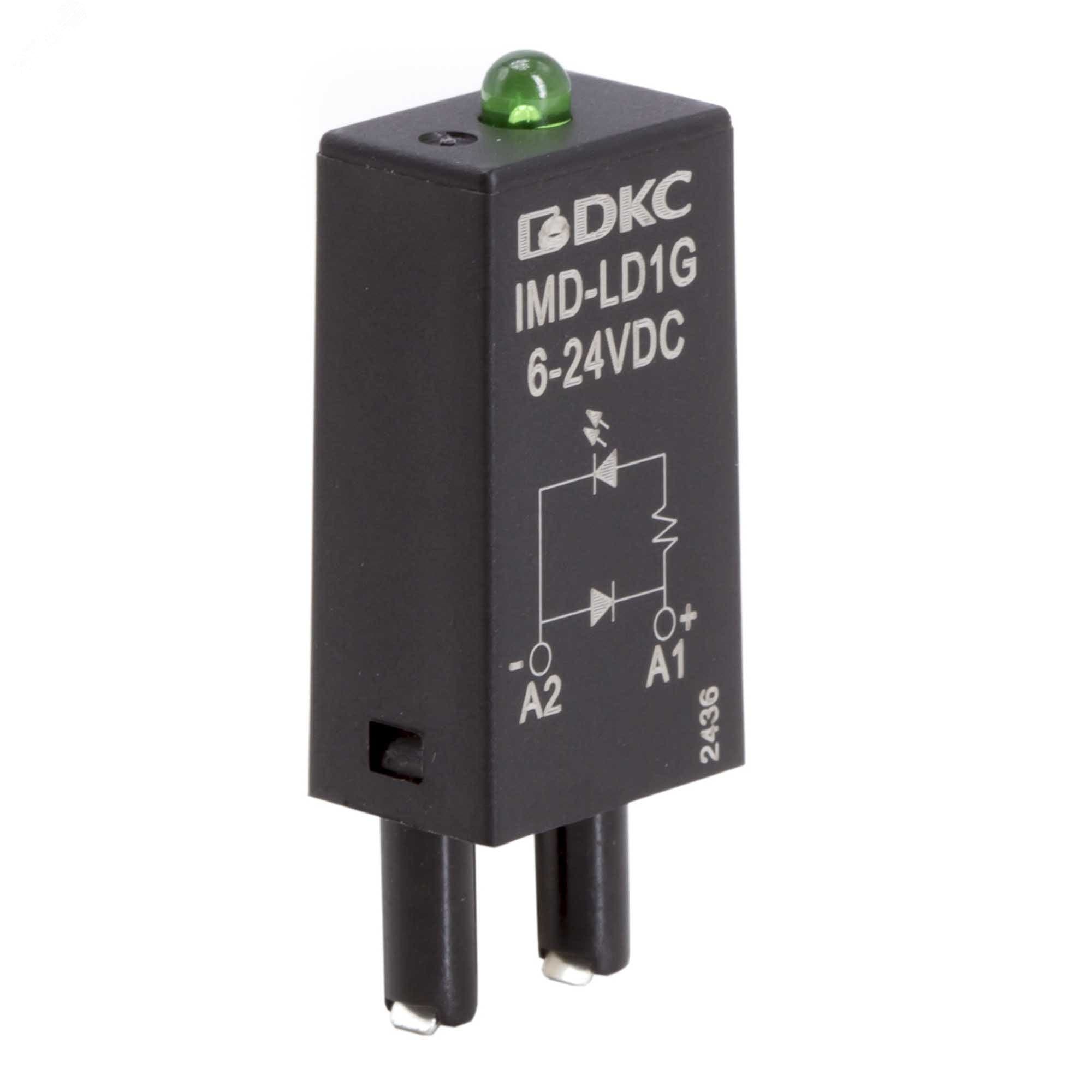 Модуль индикации и защиты, LED зеленый+диод A1+, 6-24V DC