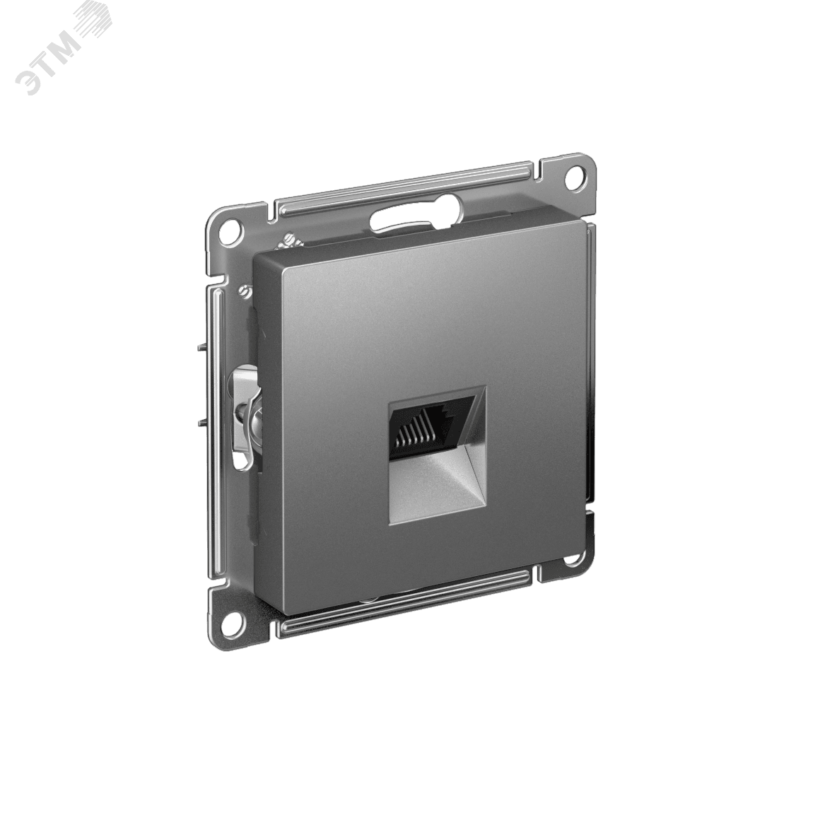 Розетка ATLASDESIGN компьютерная RJ45 механизм сталь
