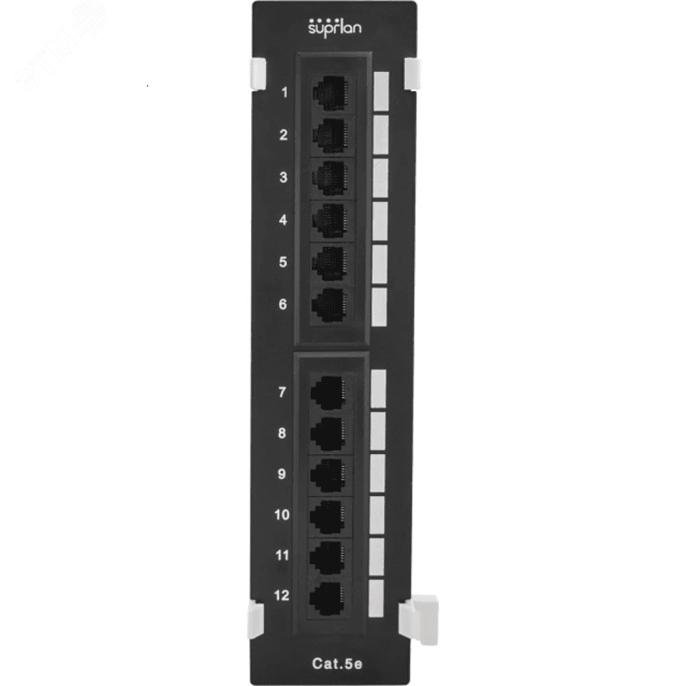 Патч-панель настенная 12 портов RJ-45. UTP. Cat.5e
