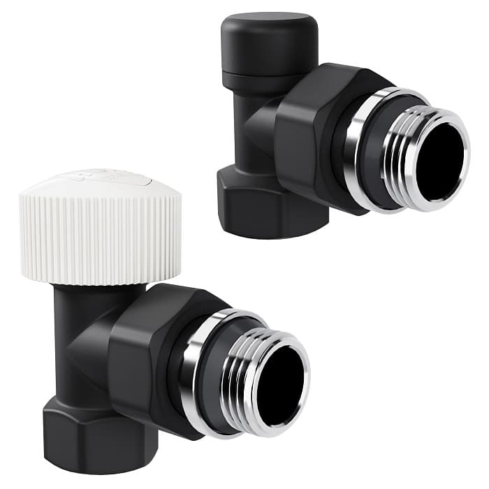"Набор термостатический угловой Royal Thermo Design 1/2""М30х1,5 (Черный)"