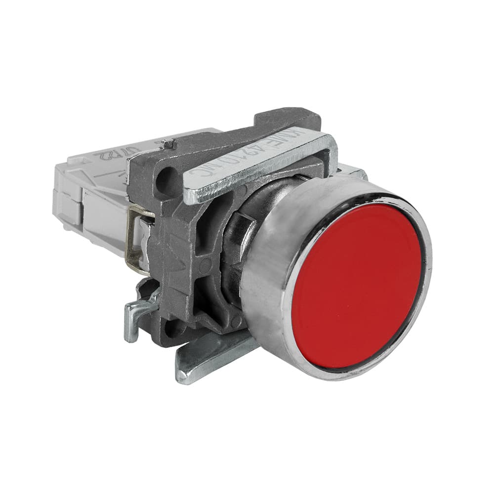 Кнопка КМЕ4210мС-красный-1но+0нз-цилиндр-IP65