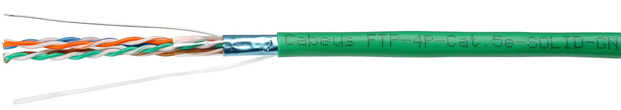 Витая пара F/UTP Cat 5e 4 пары 24 AWG solid нг(А)-LSLTx зеленый305м