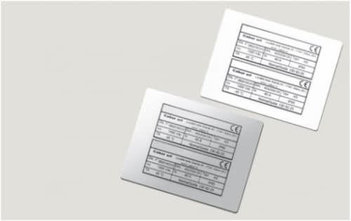 Табличка полужесткая для маркировки оболочек 100x60мм. Клейкое основание. ПВХ. Красная (1 шт. на пластине, упак. по 10 листов)