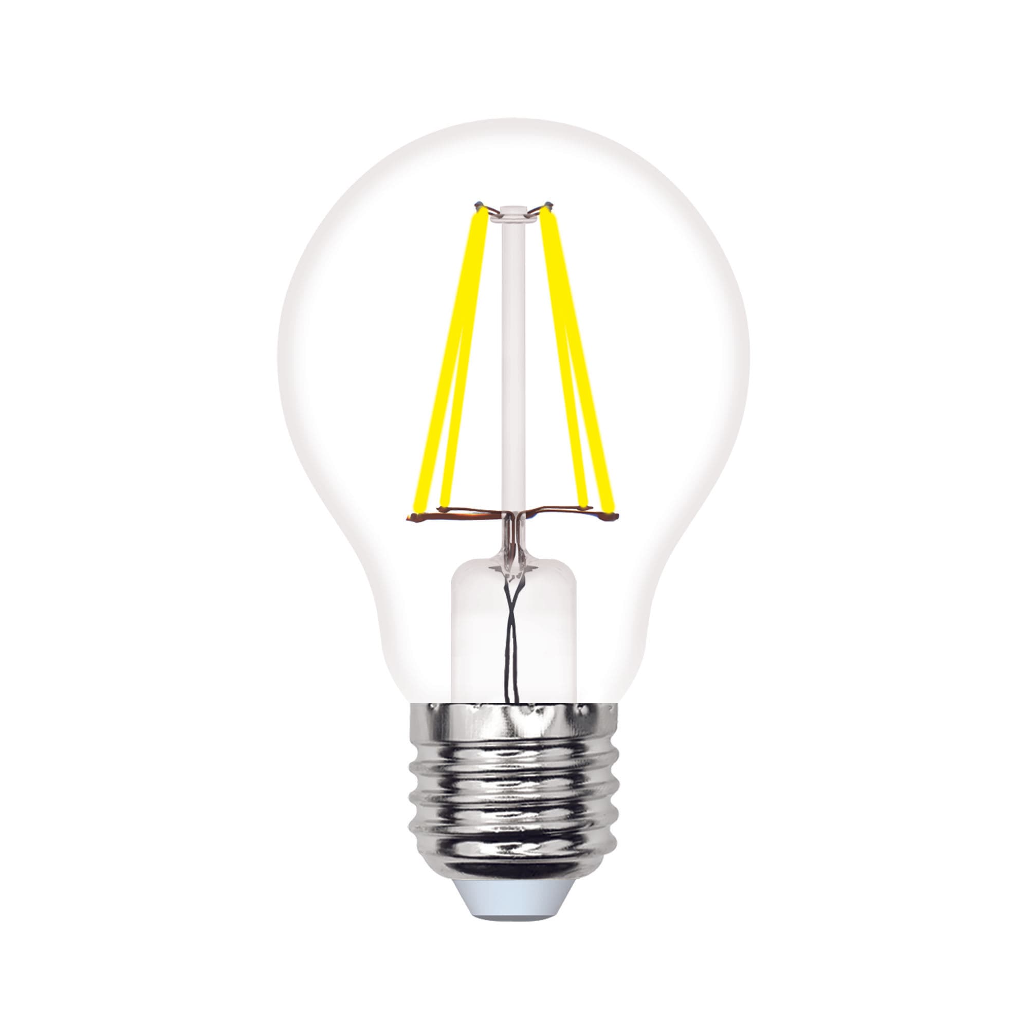 Лампа светодиодная LED-A60-5W/3000K/E27/CL/SLF Форма A прозрачная Теплый (3000K)