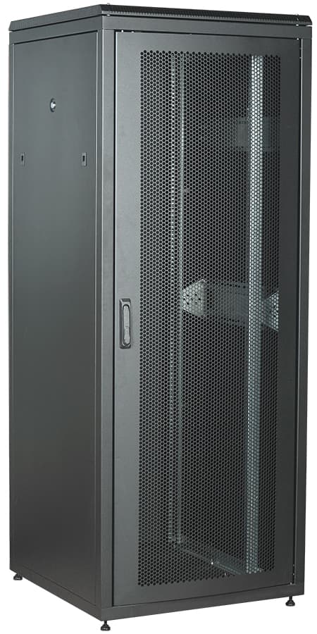Шкаф сетевой 19' LINEA N 28U 800х800мм перфорированная передняя дверь задняя металлическая черный