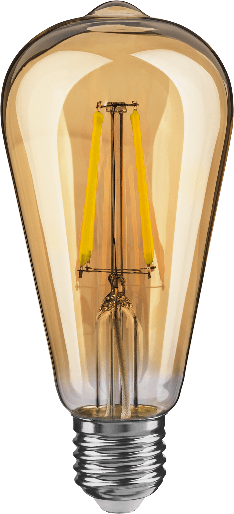 Лампа светодиодная LED 4вт E27 теплый ST64 ретро FILAMENT