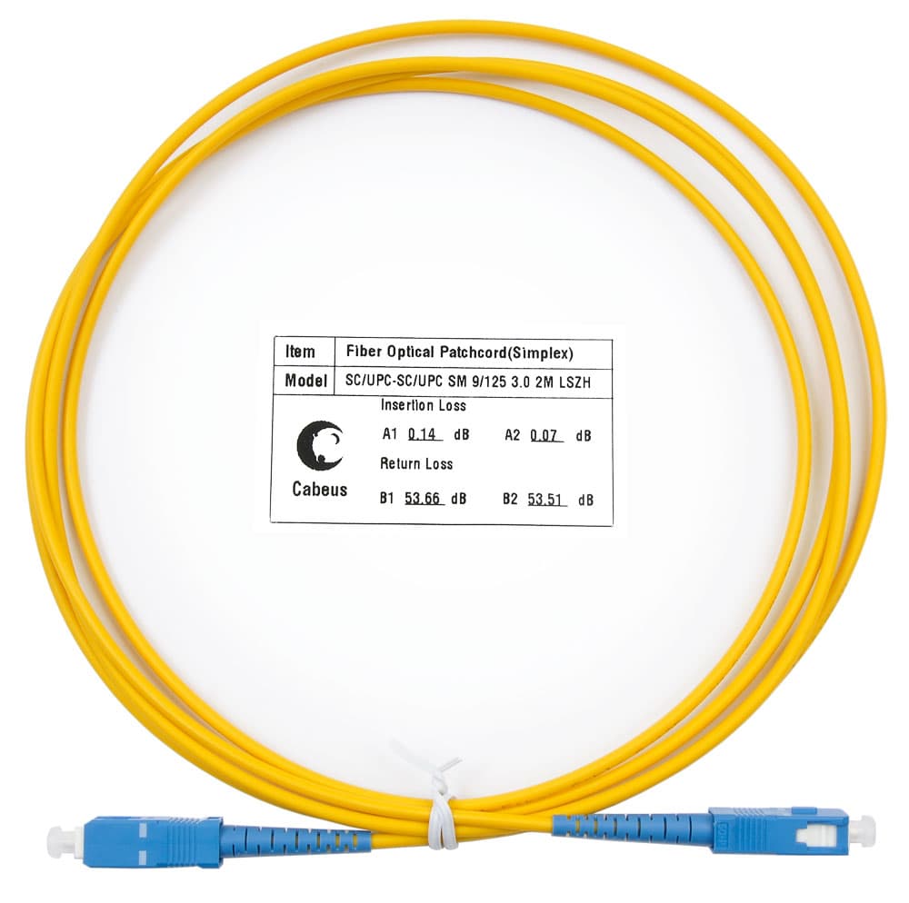 Патч-корд оптический simplex 2м SC-SC 9/125 sm LSZH