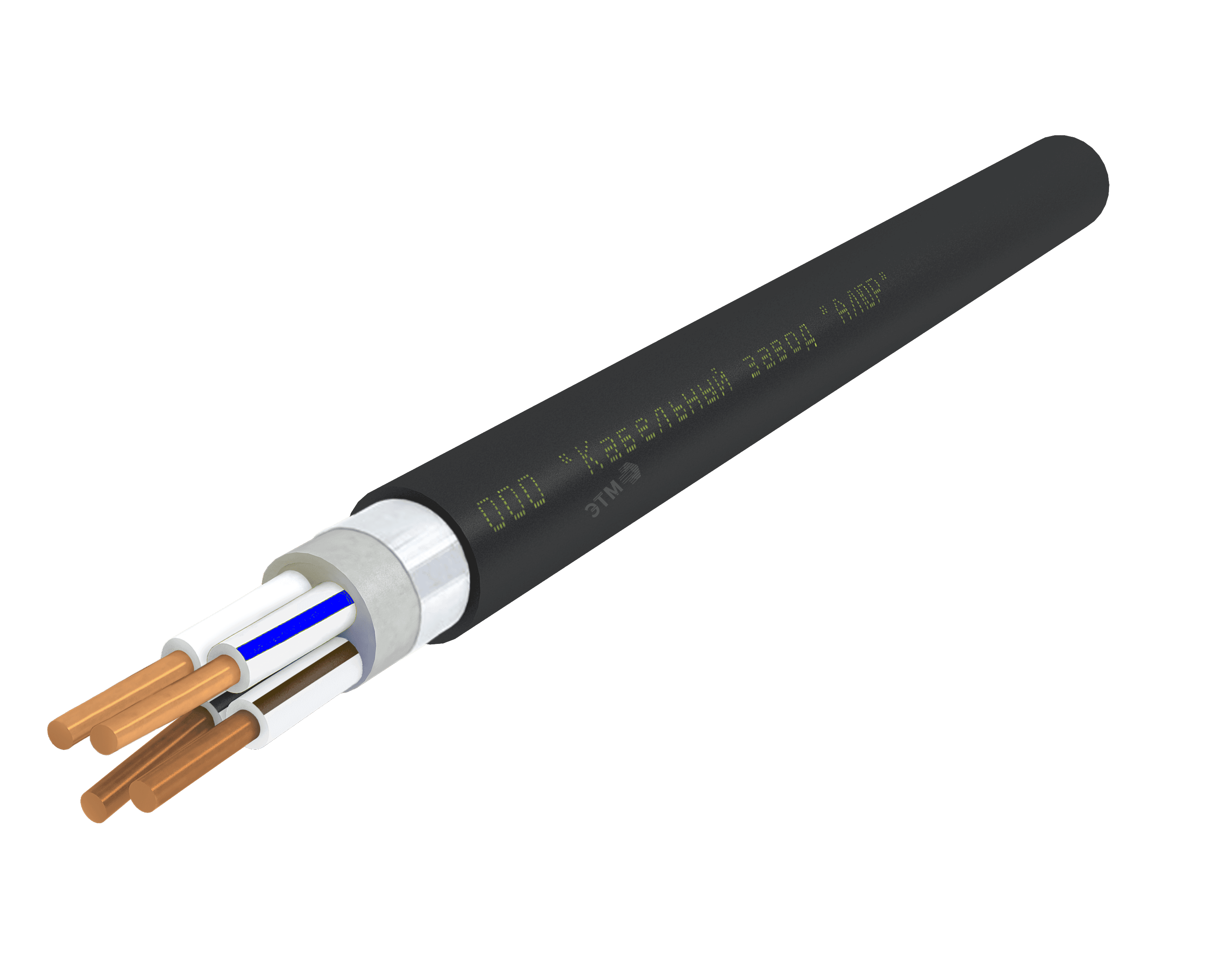 Кабель силовой ВВГЭанг(А)-LS 4х1.5 ок(N)-0.66 Ч. бар