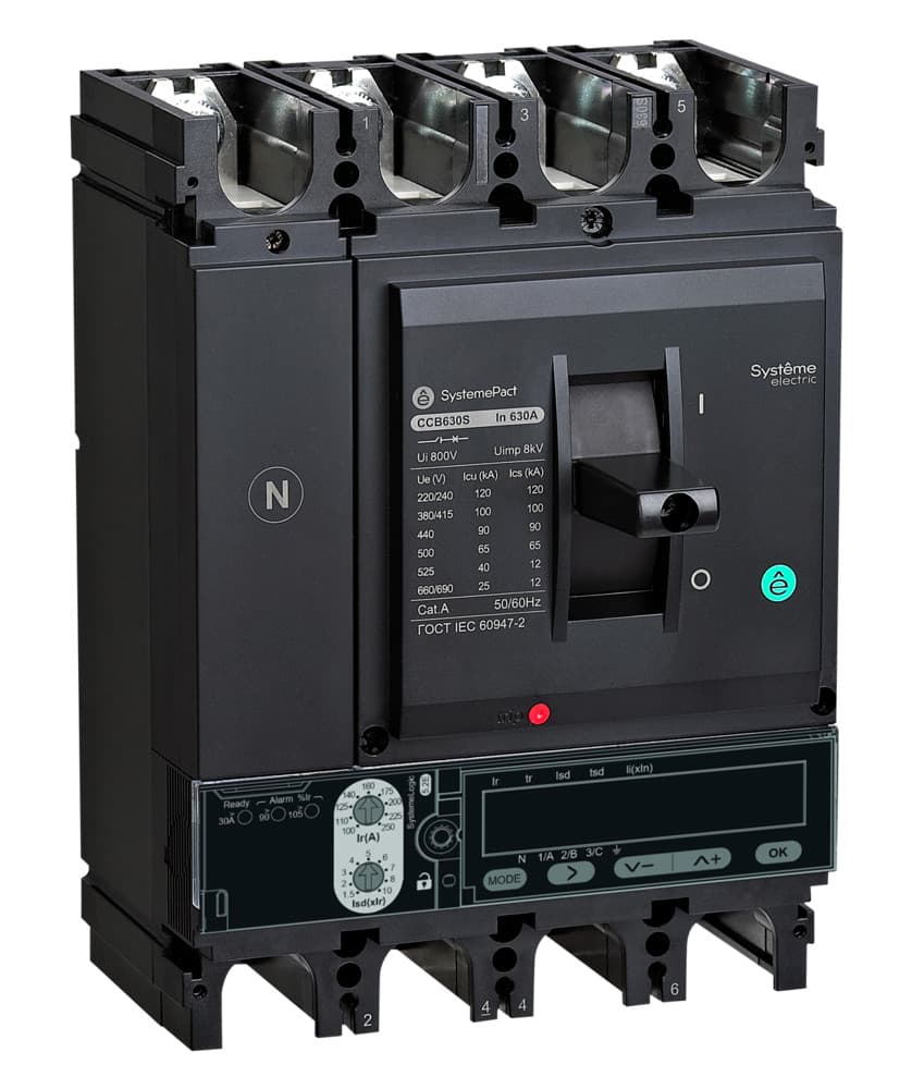Выключатель автоматический SPC630 150KA 4P4D S5.3E 630 A