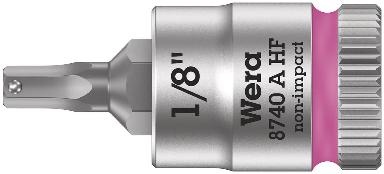Головка торцевая 8740 A Hex-Plus HF Zyklop со вставкой под внутренний шестигранник DR 1/4 с фиксацией крепежа 1/8X28 мм