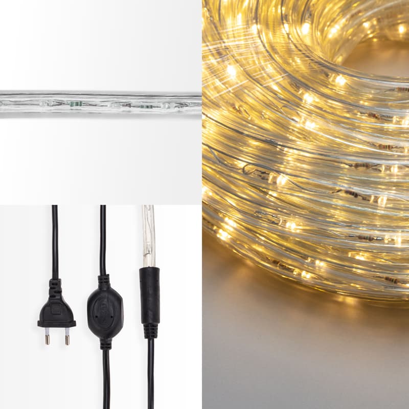 Набор дюралайта LED фиксинг 2W – теплый белый, 24 LED/м, 20 м в наборе