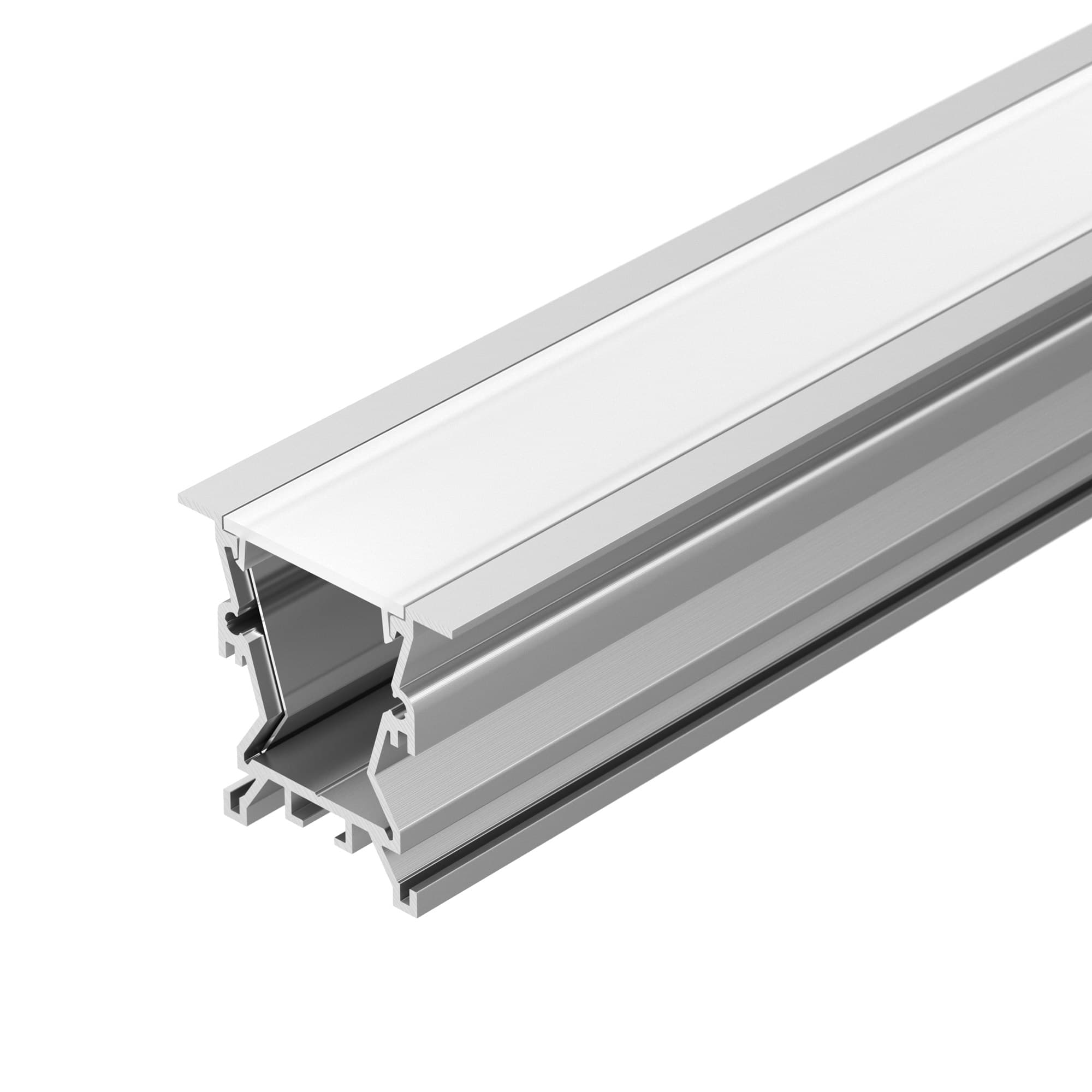 Профиль с экраном ALU-WIDE-FL-H35-2000 ANOD+FROST (ARL, Алюминий)