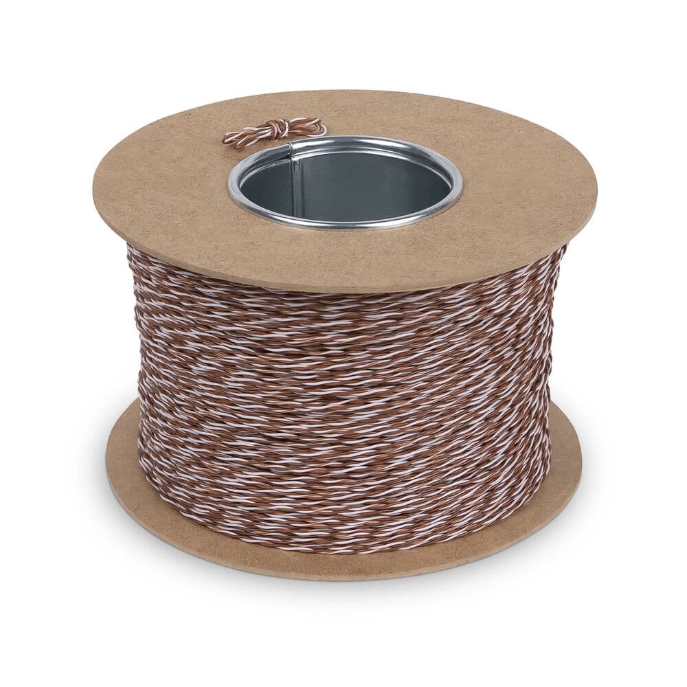 Витая пара кроссировачная U/UTP Cat 5e 1 пара 24 AWG solid без внешней оболочки коричн 500м
