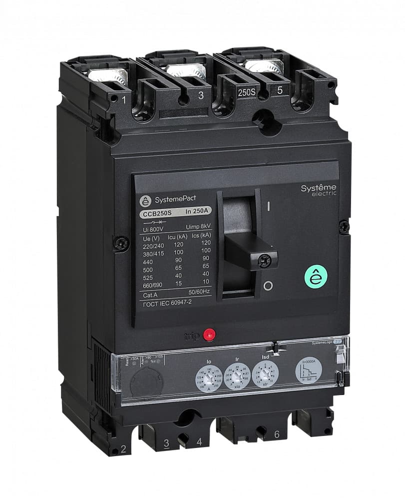 Выключатель автоматический SYSTEMEPACT CCB100 100KA 4P4D S2.2 100 A рычаг