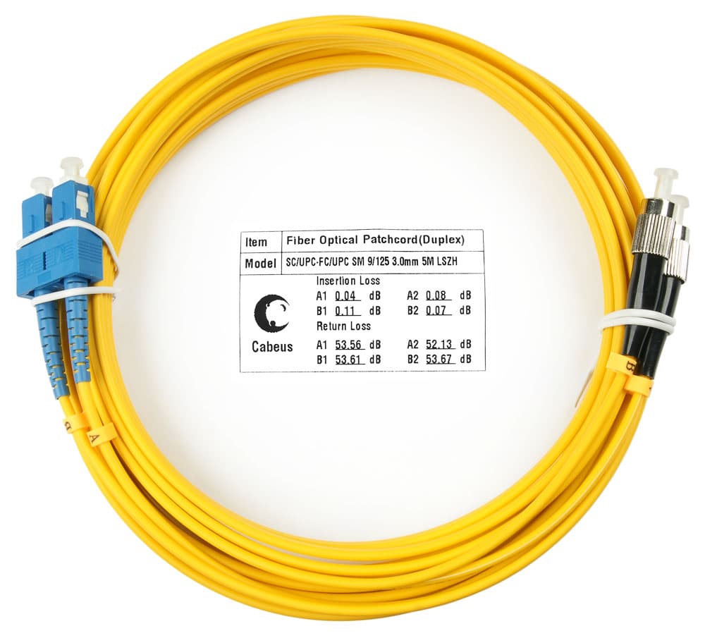 Патч-корд оптический duplex 7м SC-FC 9/125 sm LSZH