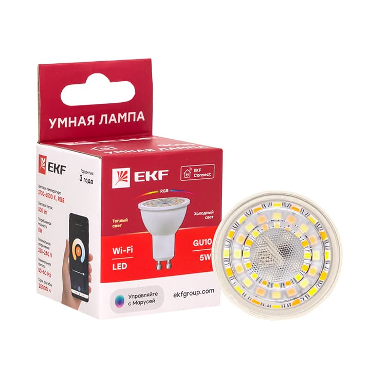 Лампа умная GU10 Connect 5W WIFI RGBW