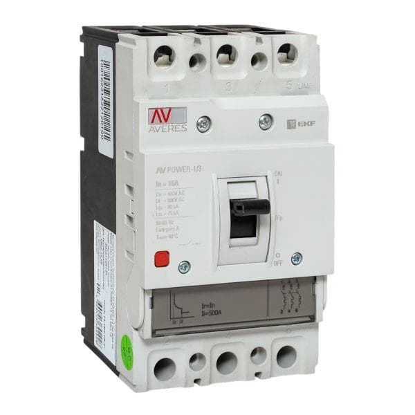 Выключатель автоматический AV POWER-1/3 16А 80kA TR AVERES