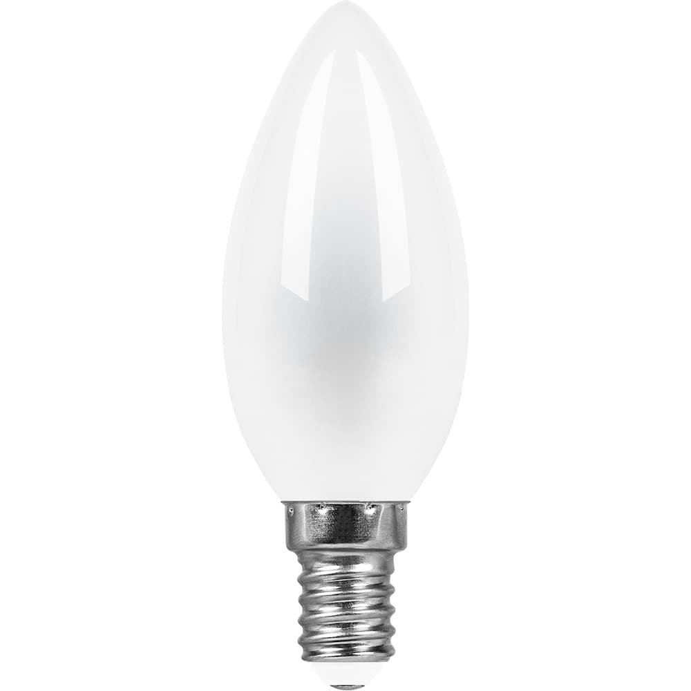 Лампа светодиодная LED 9вт Е14 теплый матовая свеча FILAMENT