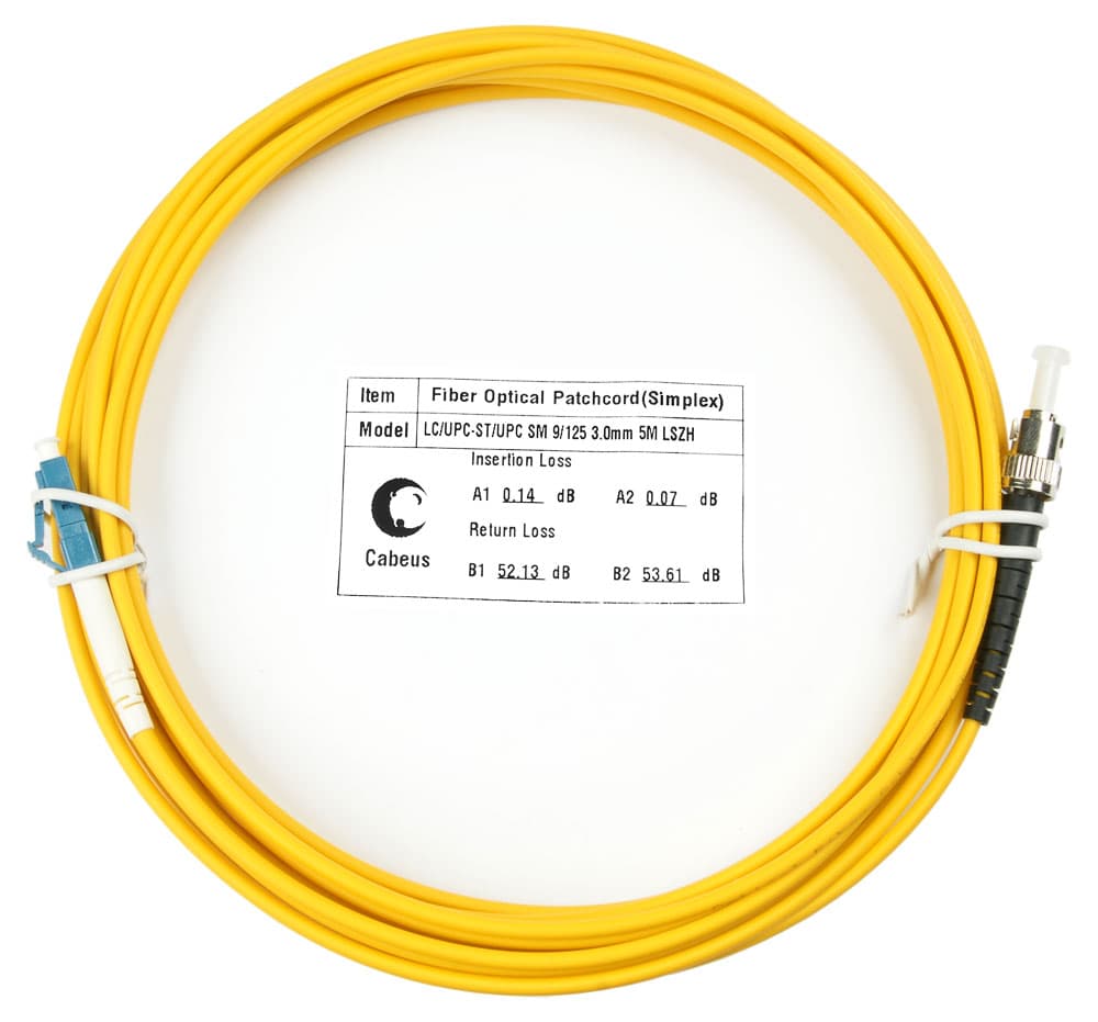 Патч-корд оптический simplex 7м LC-ST 9/125 sm LSZH