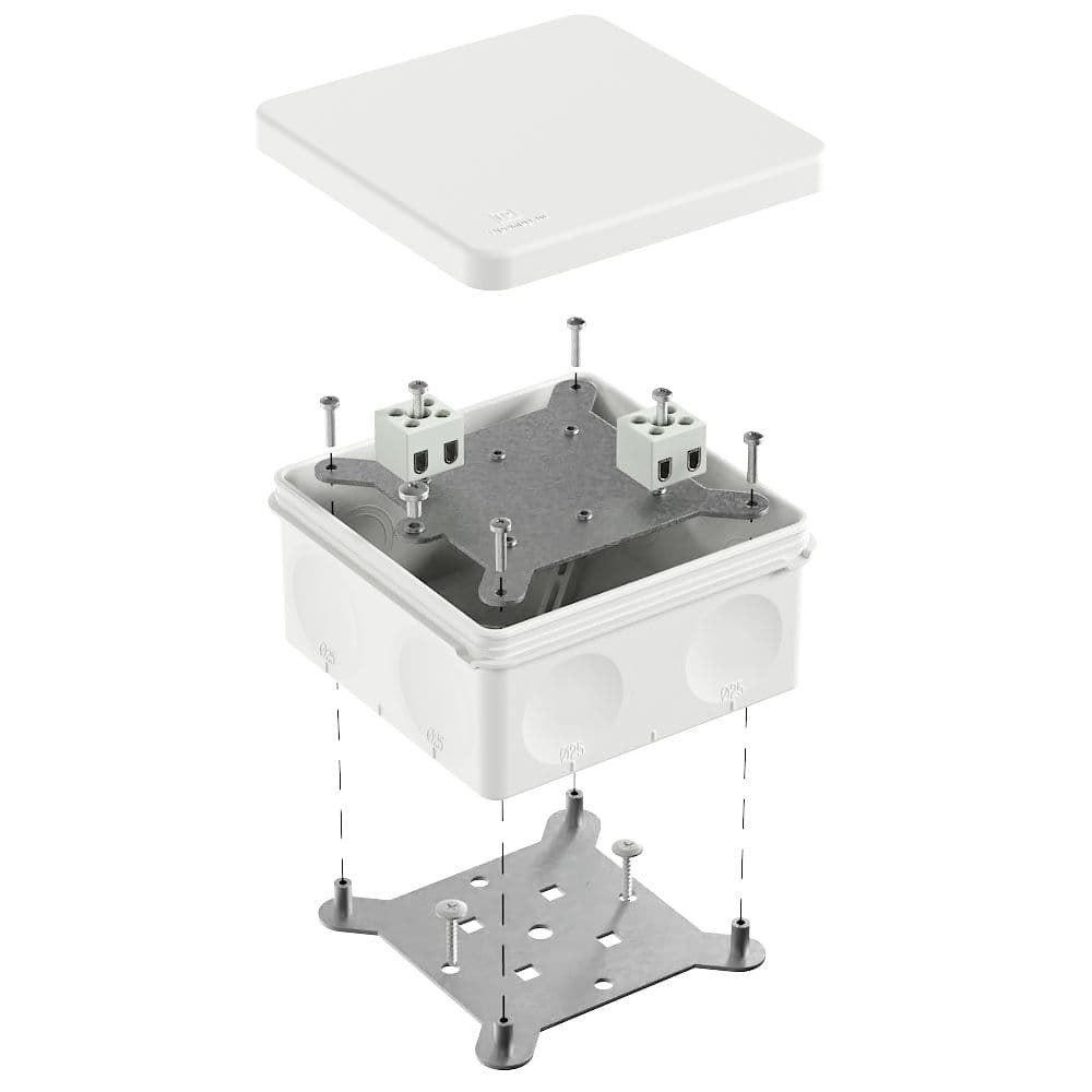 Коробка огнестойкая для о/п двухкомпонентная 60-0300-FR2.5-4 Е15-Е120 RAL9003 100х100х50 (14 шт/уп)