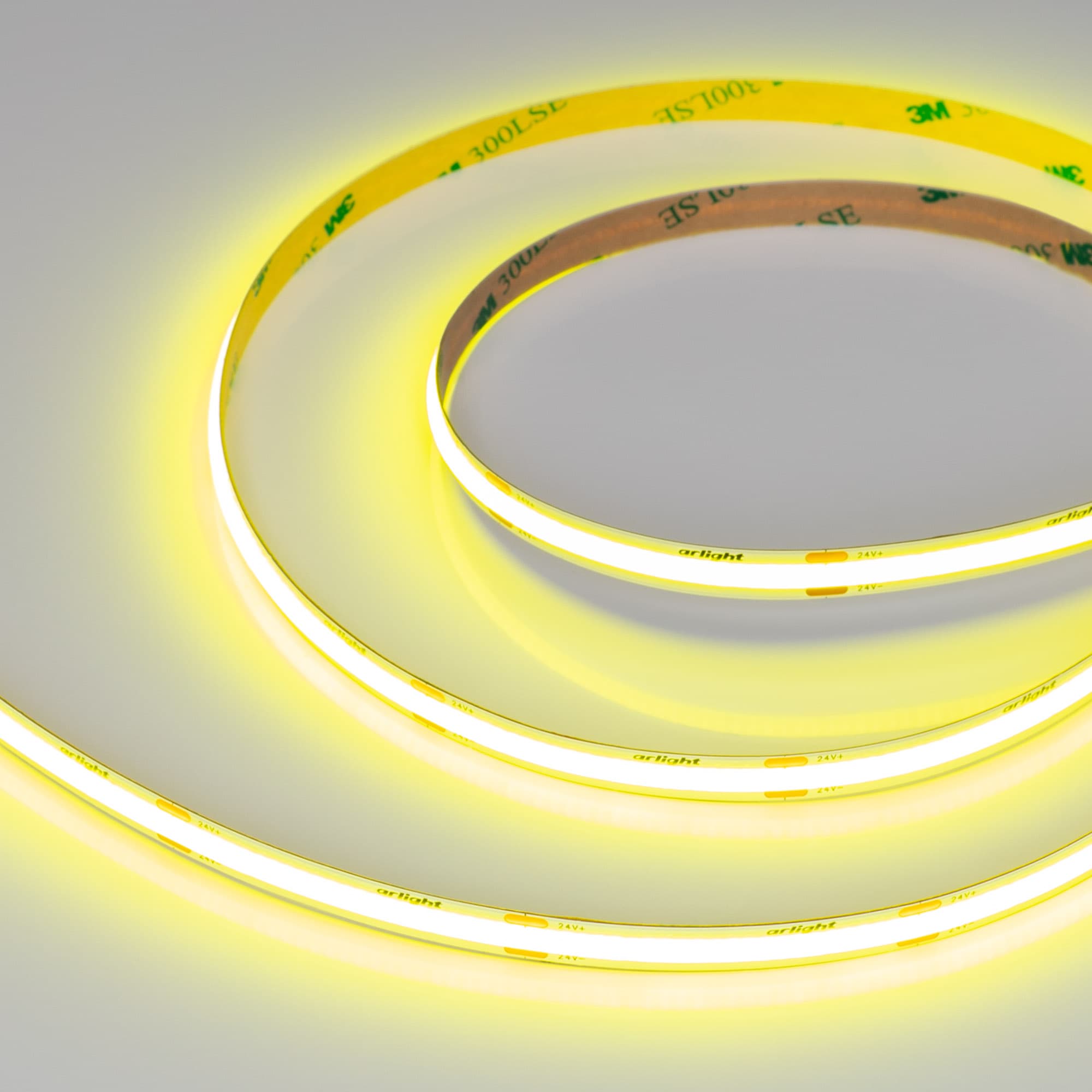 Лента светодиодная 8 Вт/м 24В Жёлто-зелёный IP20 480LED/м COB-X480-8mm CSP 5 м