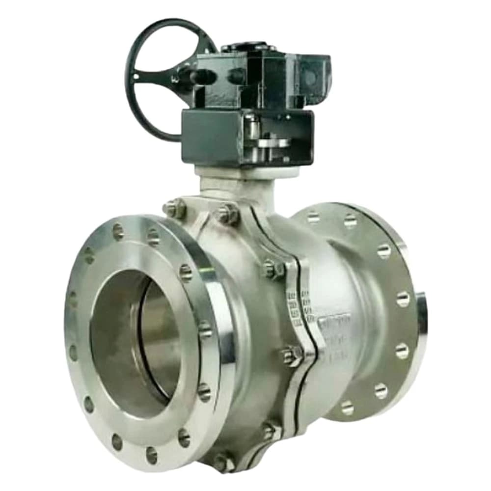 Кран шаровой 316-316-PTFE-F-ISO-R Ду300 Ру16 полнопроходной двухходовой, нержавеющая сталь 316, фланцевый, уплотнение PTFE, 36х36, F14, редуктор