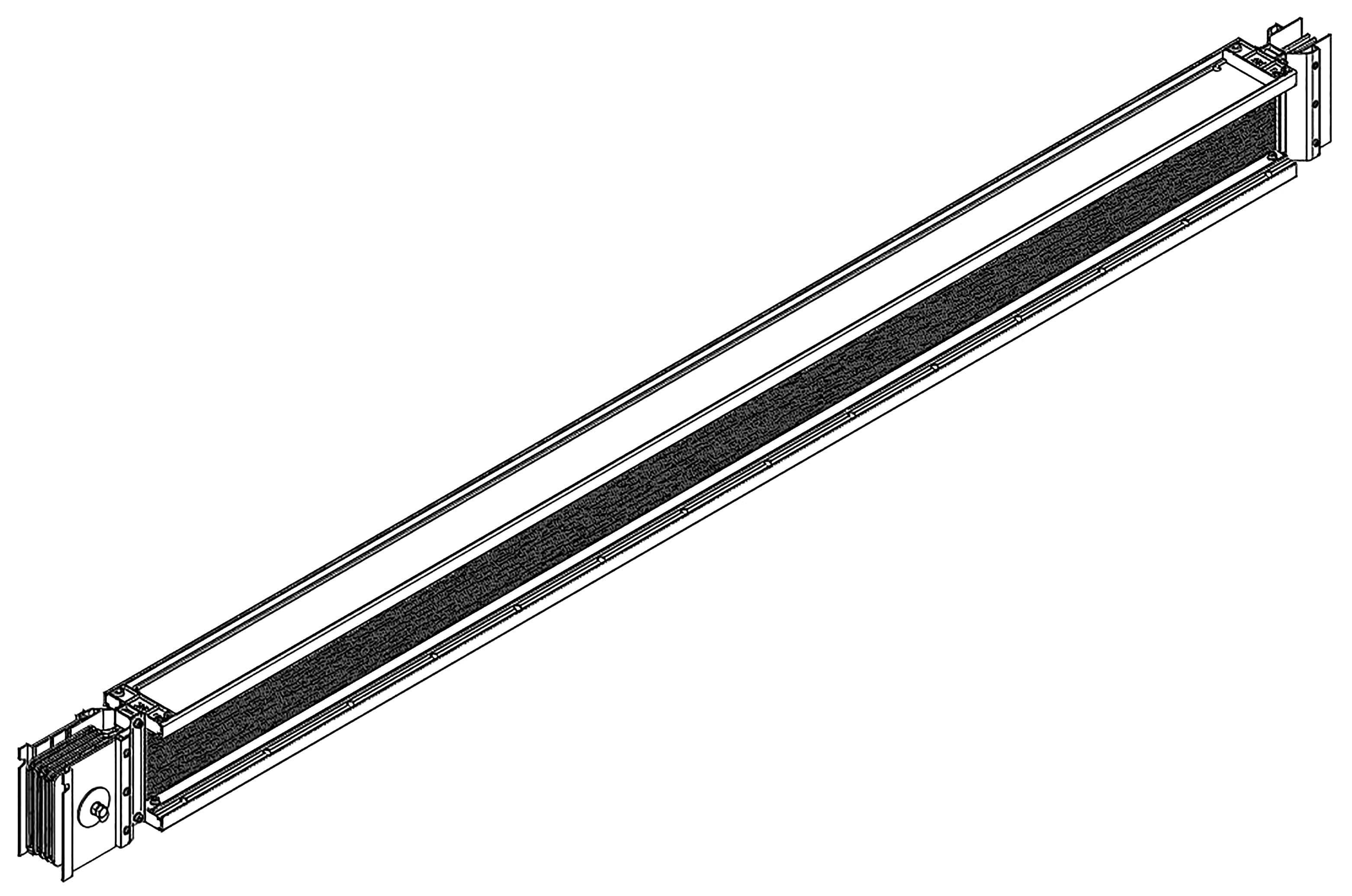 Секц. прям. 300см 1000А Al 3L+N+1/2PE НК IP55 тр.