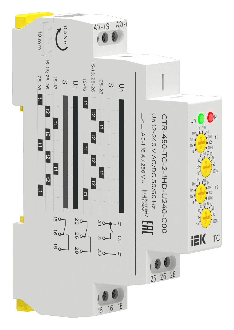 Реле циклическое TC реверсивное 2 контакта 12-240В AC/DC AC IEK