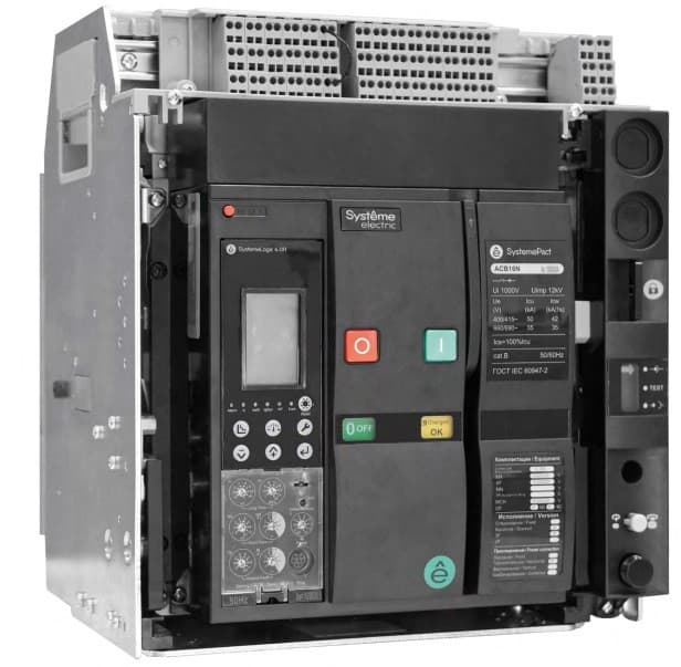 Выключатель автоматический 10N 1000A 3P 6.0H ВЫК, ГП MCH+MX+XF DC 110В