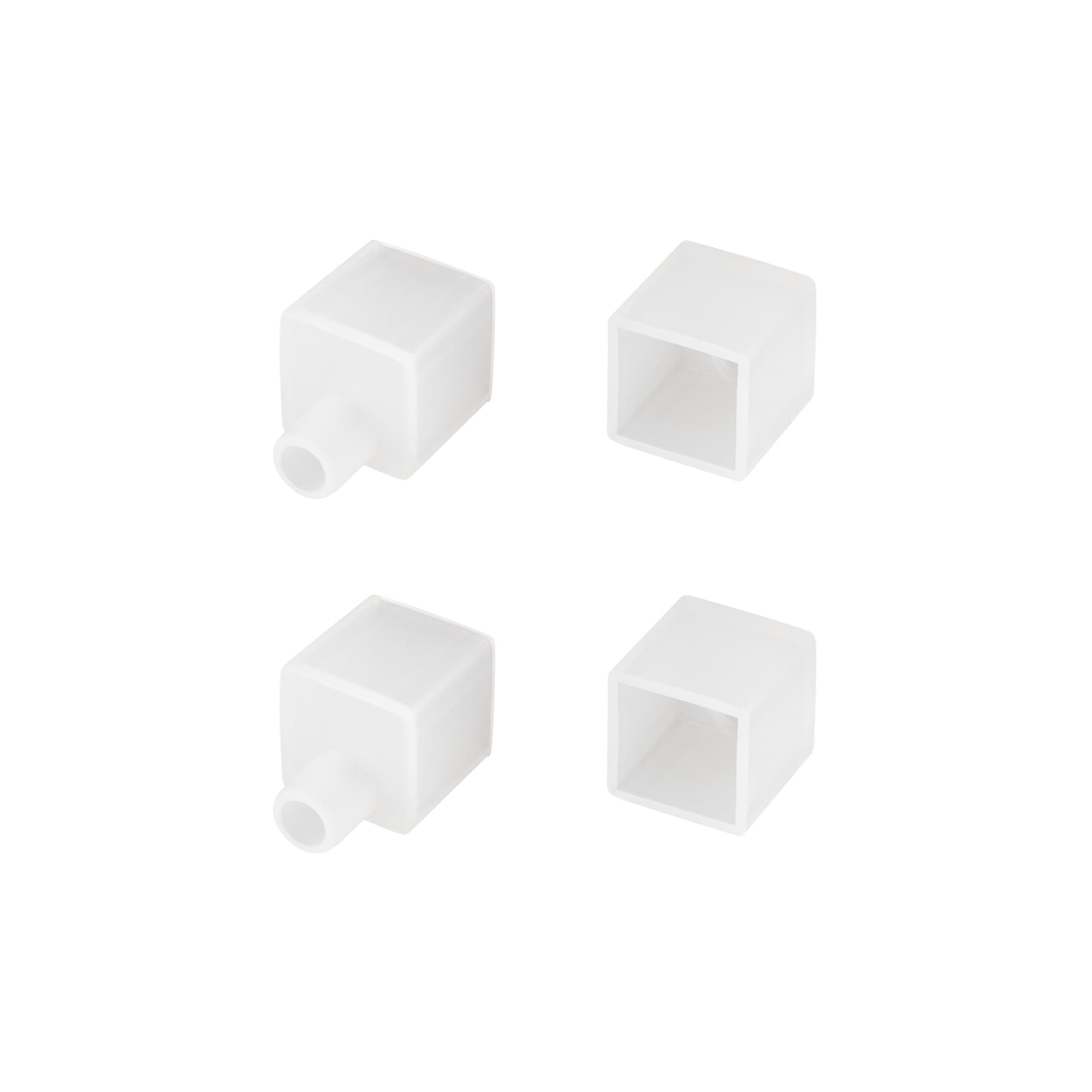 Заглушка WPH-FLEX-1212-TOP WHITE с отверстием (пластик)