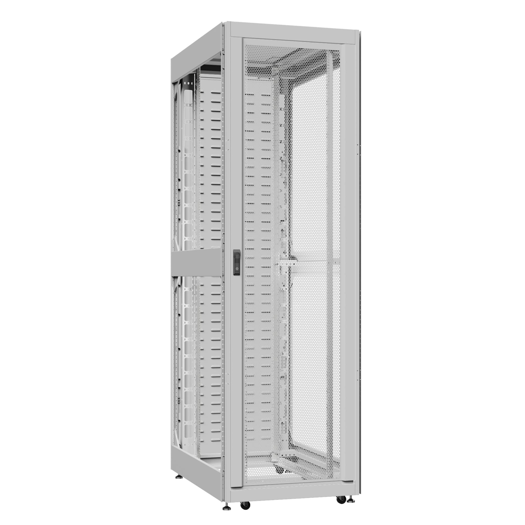 Шкаф серверный 52U 800х1200 передняя дверь: двустворчатая глухой металл IP51. задняя дверь: протект IP41. боковые панели: без. цвет: серый RAL7035