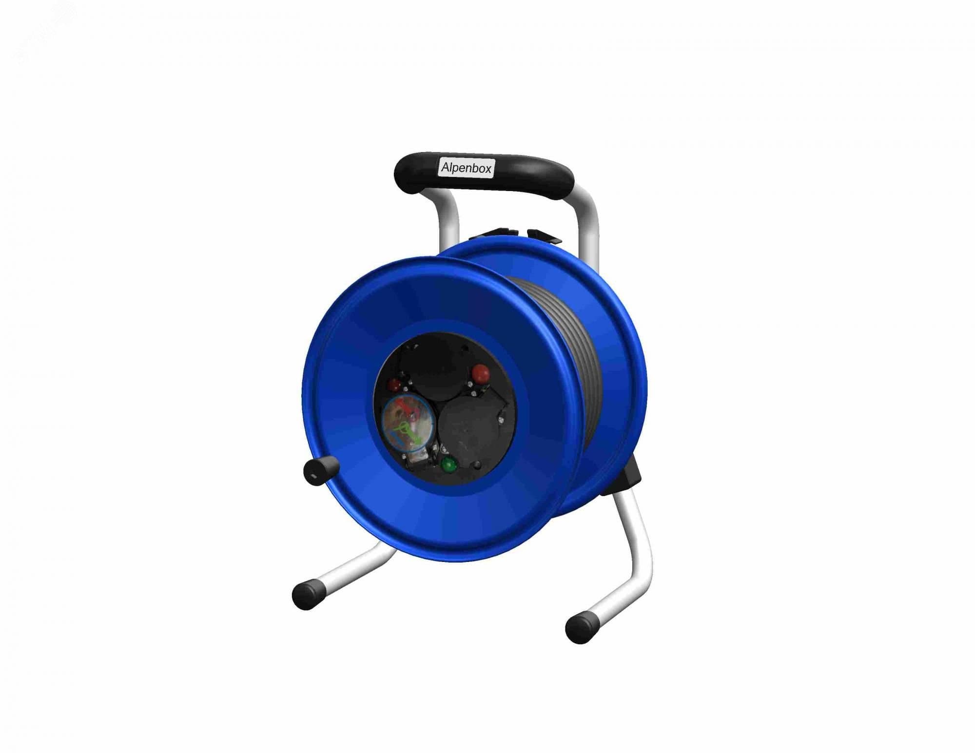 Удлинитель на пластиковом барабане IP44 POWERFLEX RV-K 3G1.5 50м