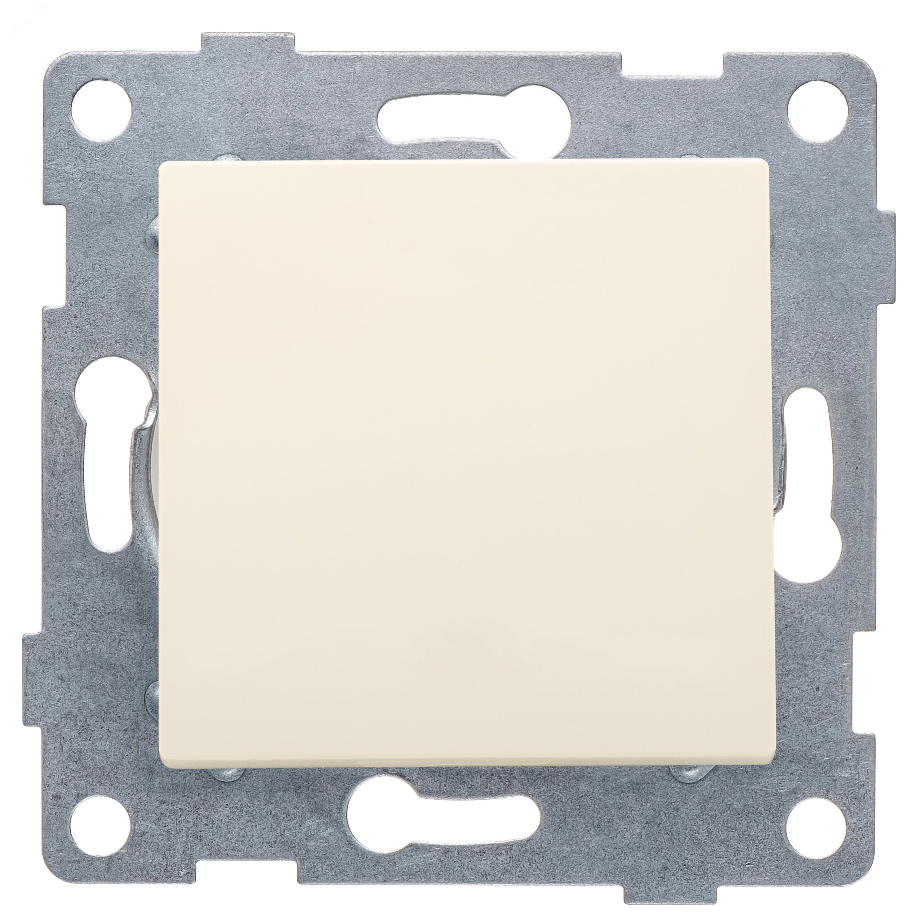 Выключатель самовозвратный одноклавишный Ugra, механизм, 10А, 250В, бежевый