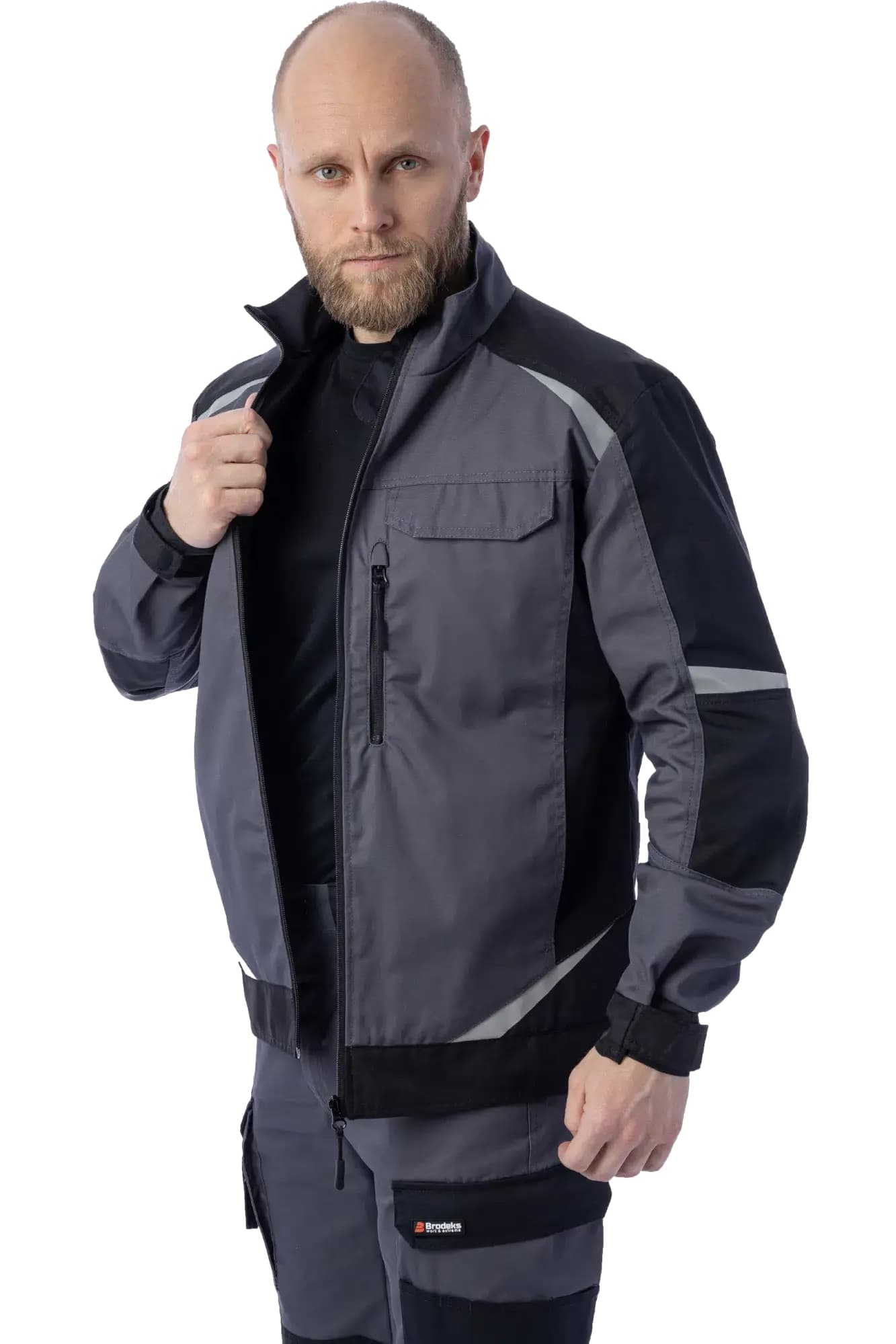 Куртка Brodeks KS202, серый/черный (4XL)