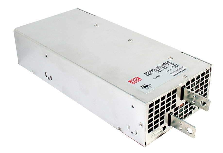 Блок питания AC-DC, 1000Вт, вход 90...132, 180...264VAC 47...63Гц, 254...370VDC, выход 24В,41,7A, рег. вых=±10%Uном, изоляция 3000V AC, вкожухе.