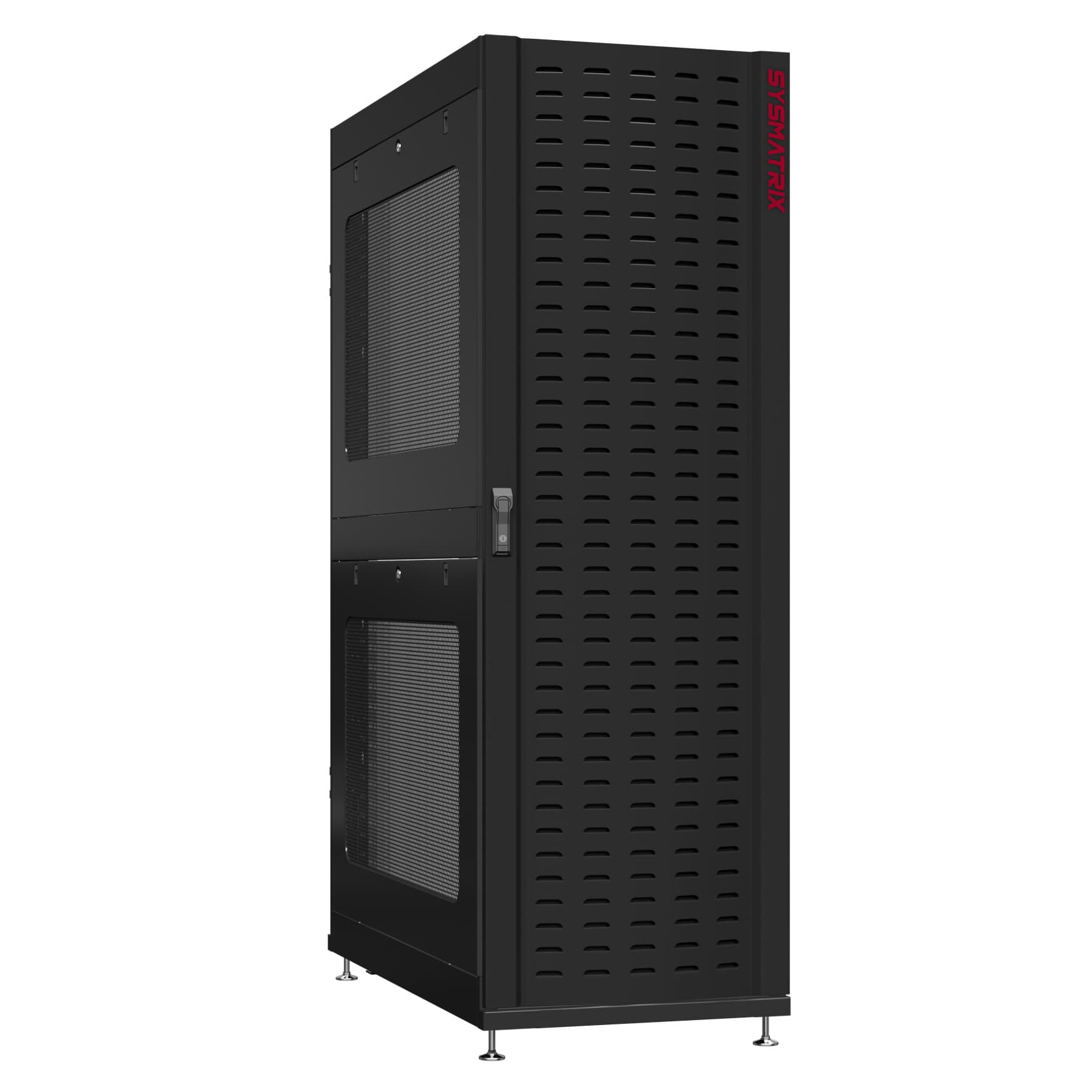 Шкаф серверный 24U 800х1200 передняя дверь: протект IP41. задняя дверь: без. боковые панели: перфорированные. цвет: черный RAL9005
