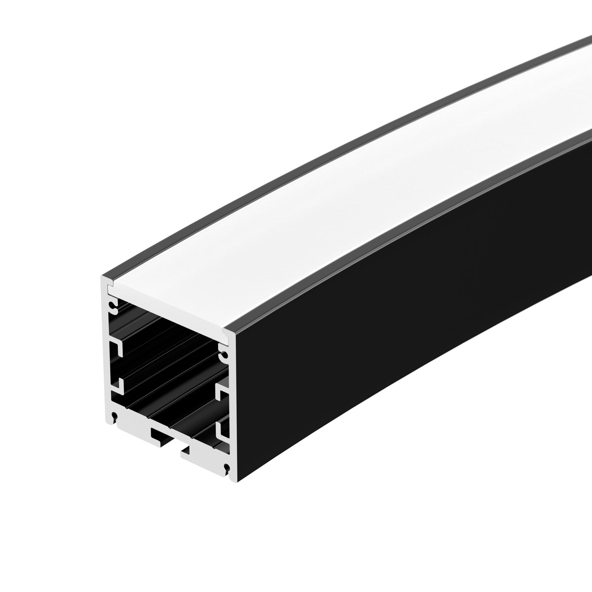 Профиль SL-ARC-3535-D1500-A90 BLACK (1180мм, дуга 1 из 4) (ARL, Алюминий)