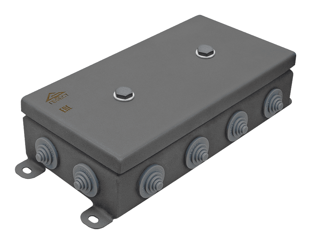 Коробка монтажная КМ IP55-1224, корпус из нержавеющей стали, количество вводов 12