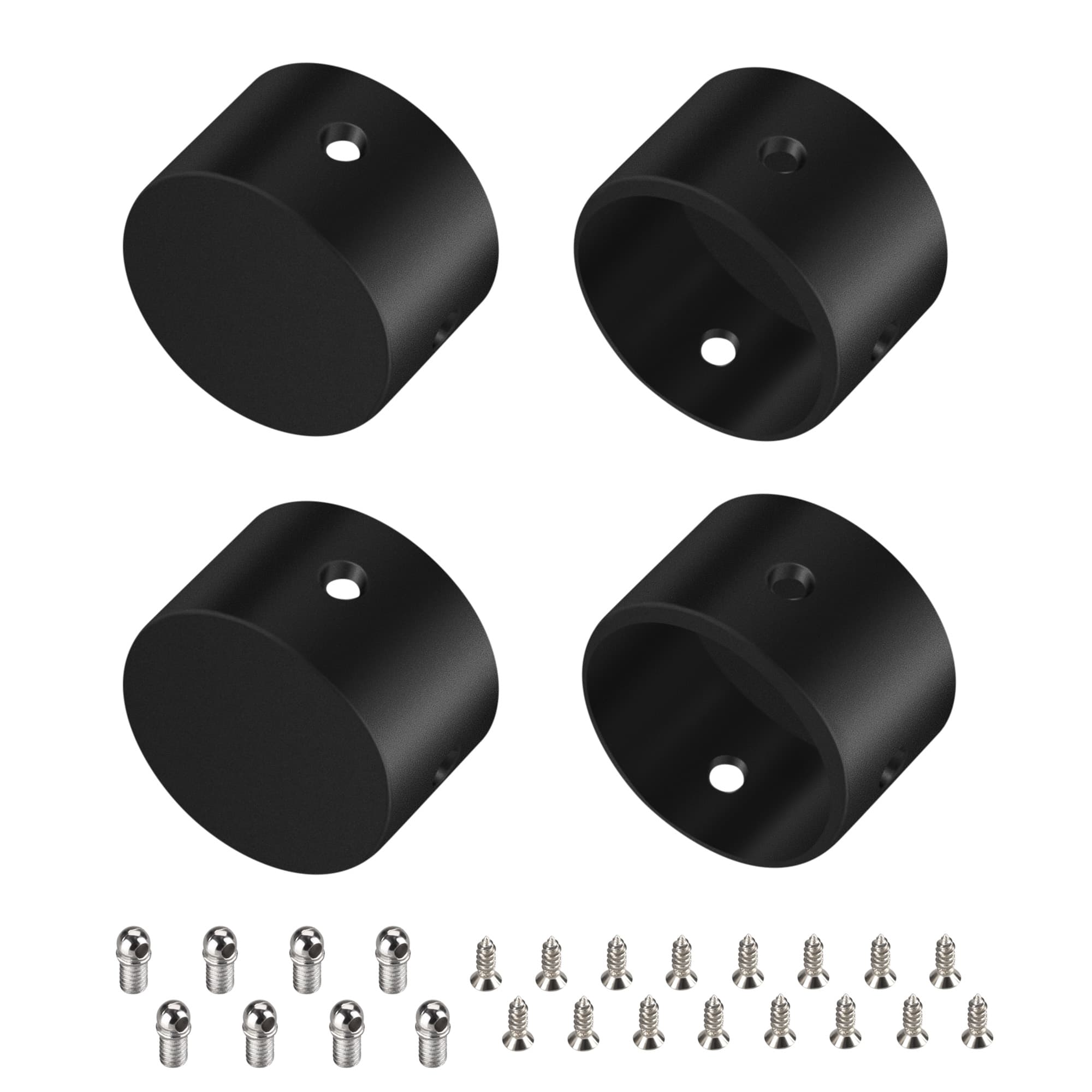 Заглушка WPH-FLEX-D22-360deg BLACK ALU глухая (ARL, металл)