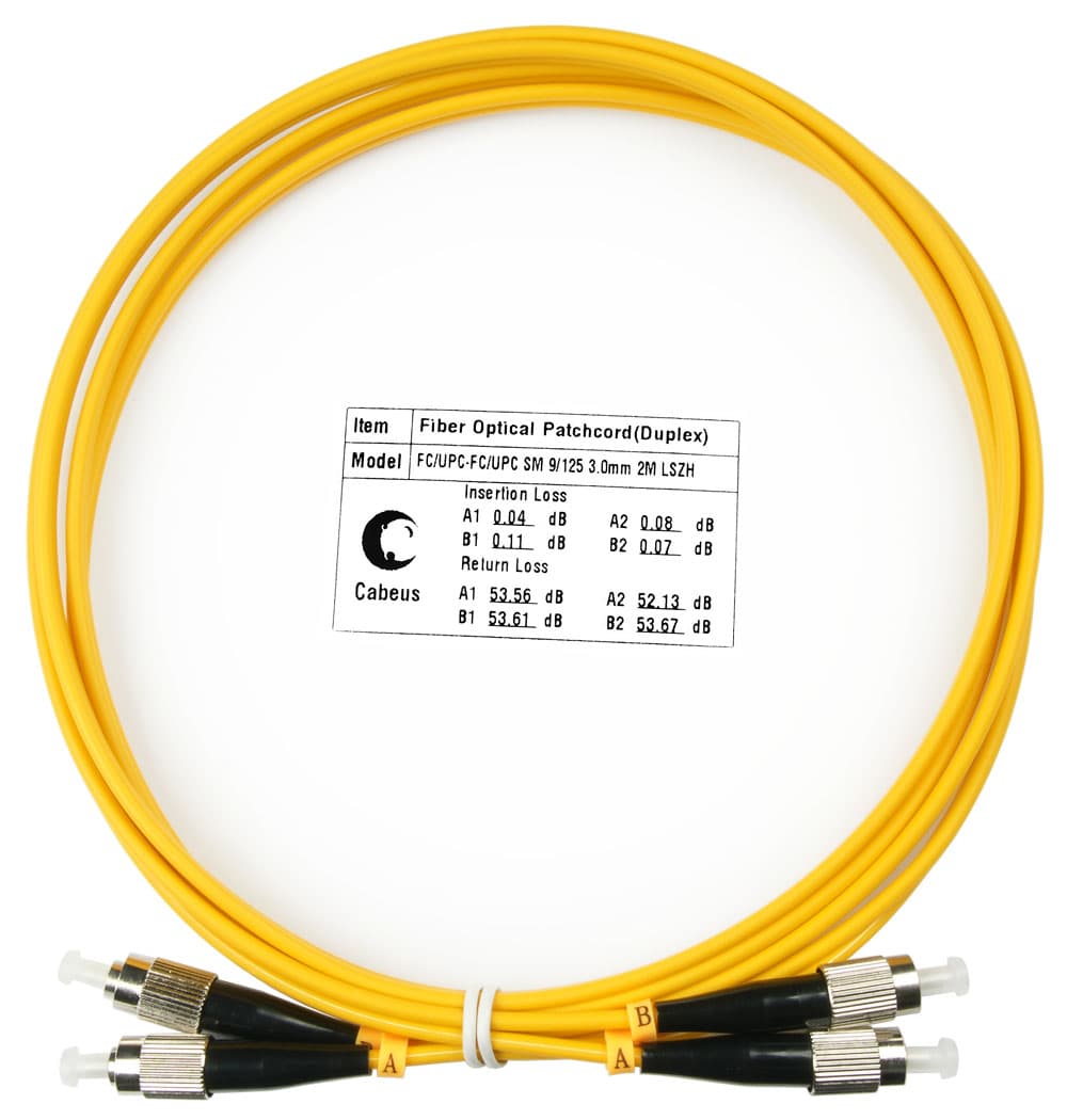 Патч-корд оптический duplex 2м FC-FC 9/125 sm LSZH