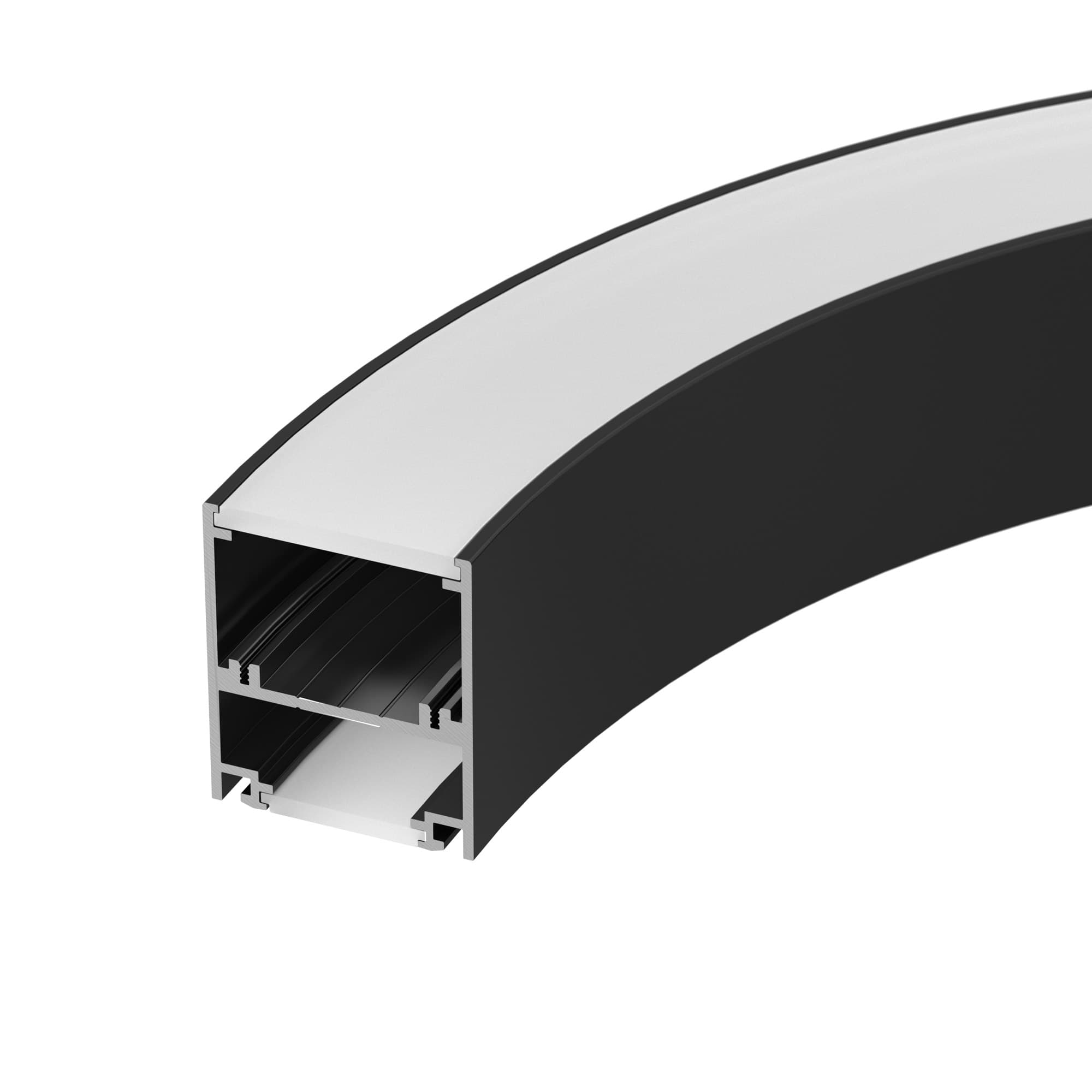 Профиль SL-ARC-5060-D1000-A45 BLACK (дуга 1 из 8) ( Алюминий)