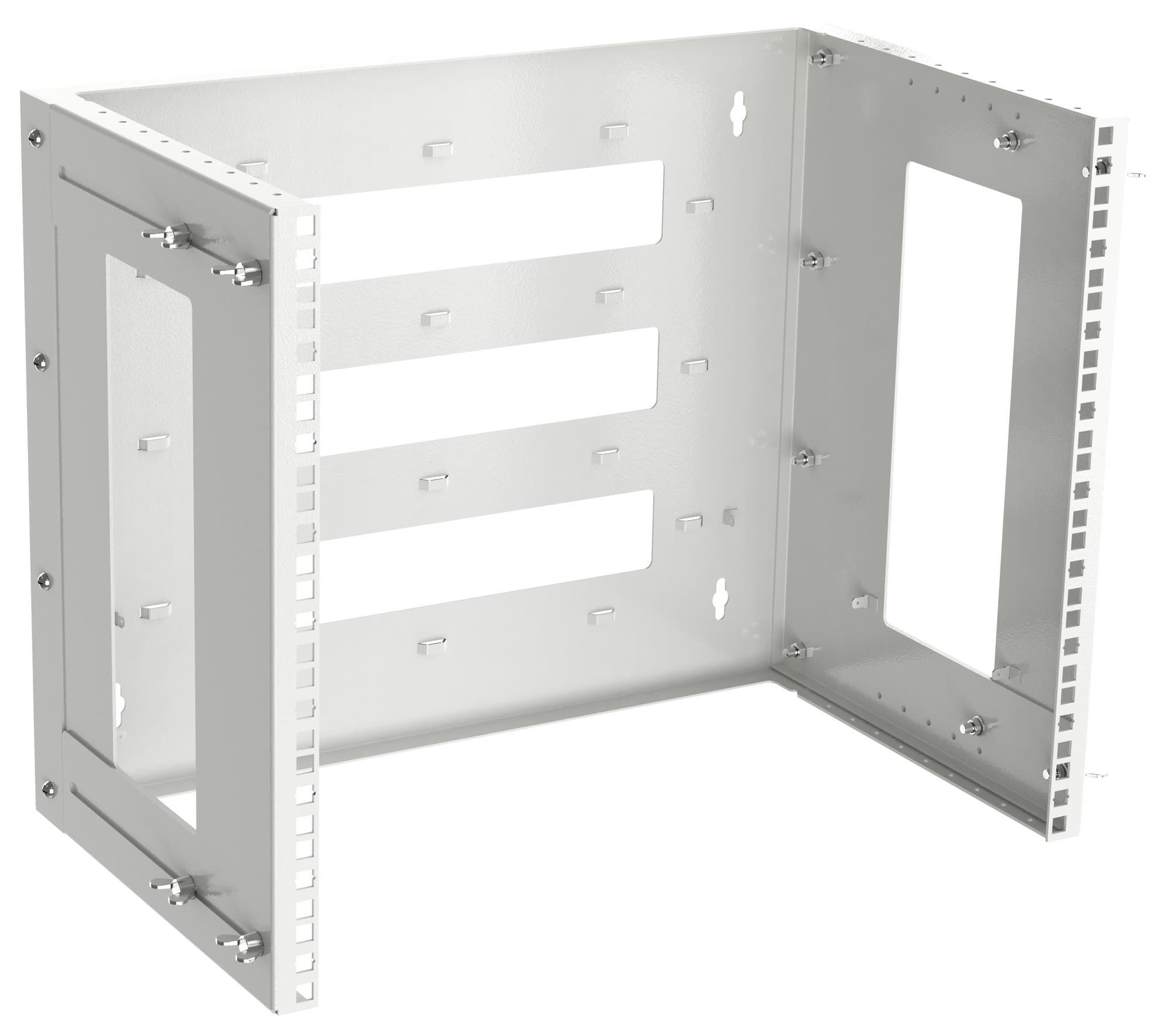 Рама настенная регулируемая 300-500мм 9U серая
