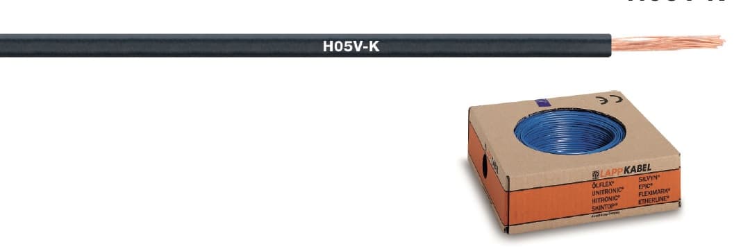 Провод монтажный H05V-K 1X0.35 BN