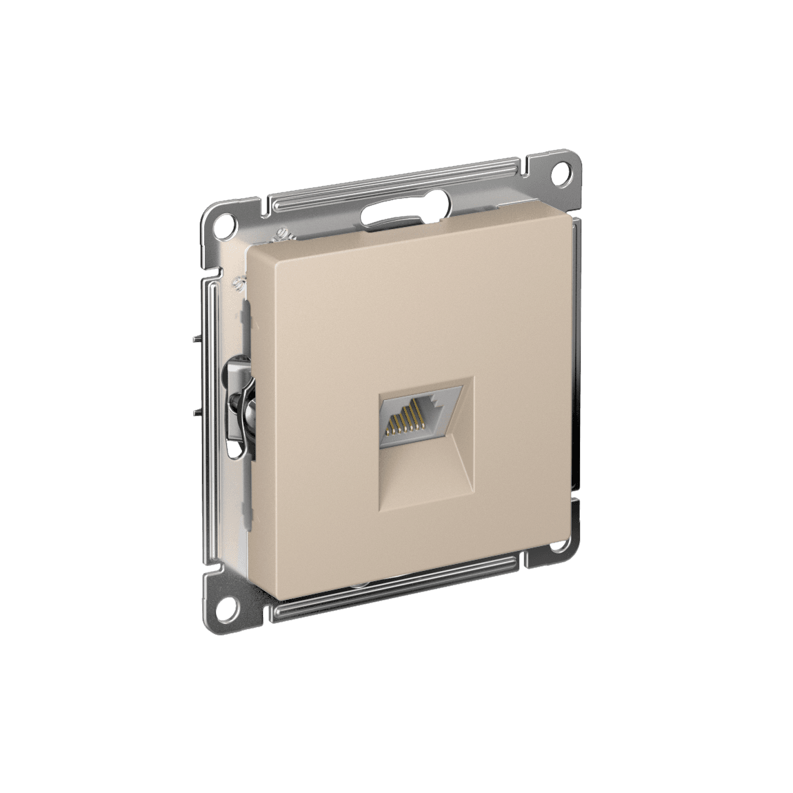ATLASDESIGN РОЗЕТКА компьютерная RJ45, кат. 6A, механизм, ПЕСОЧНЫЙ